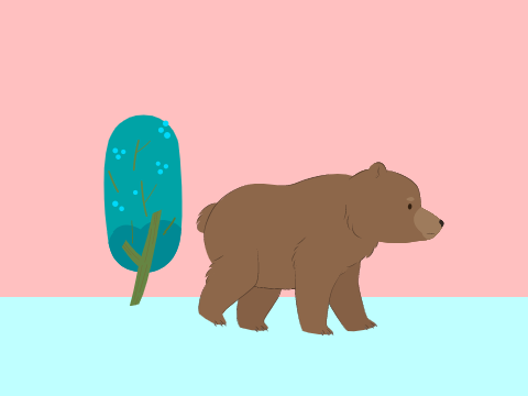 Bear walking animation