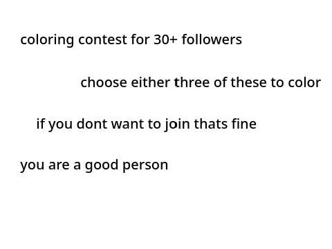 coloring contest for 30+ followers