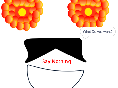 The man in the moustache costume