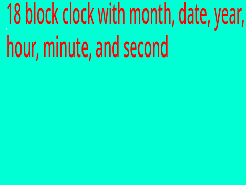 clocc with 18 blocc
