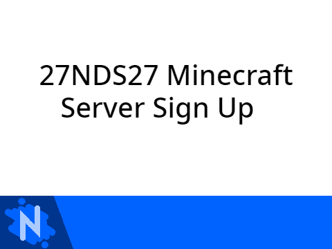 27NDS27 Server Sign Up