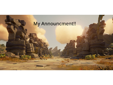 Anouncement to make 