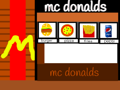 mc donalds inside and out view
