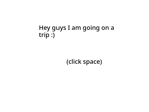 Going on a trip(im back)