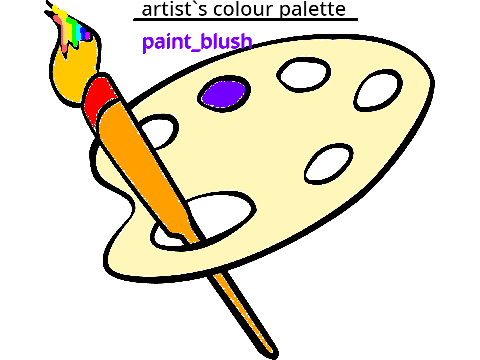 artist`s colour palette.