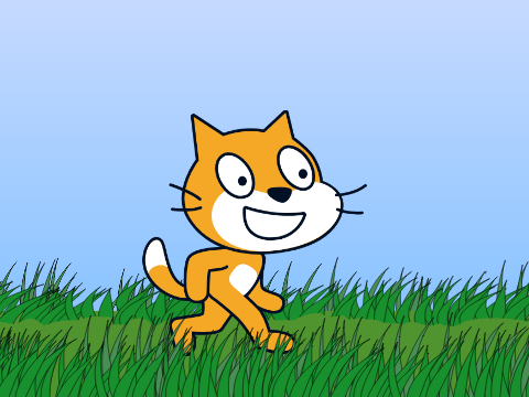 ぬるぬる歩く猫 草Ver.