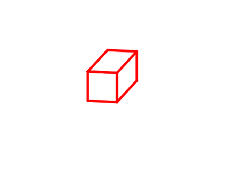 Two point perspective cube
