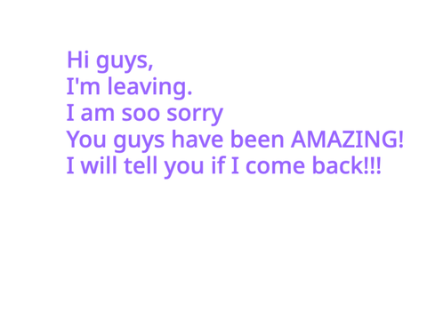 I'm leaving