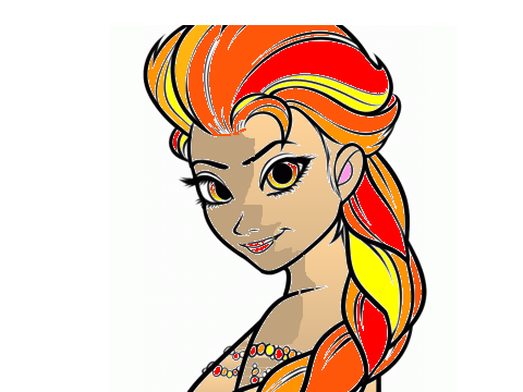 coloring contest! open remix: Fire Elsa