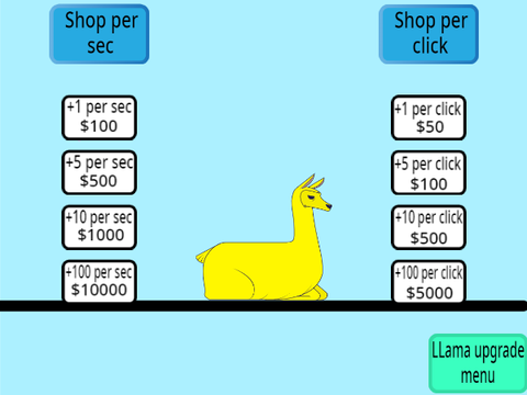LLama clicker-clicker game