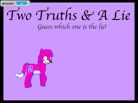 Two Truths & A Lie Starter Project 