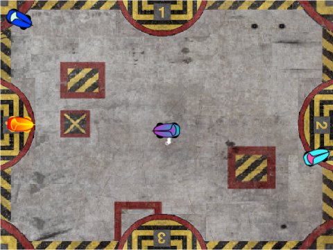 Robot Wars Arena - CheeseBot, SpinBot2,and TangentBot