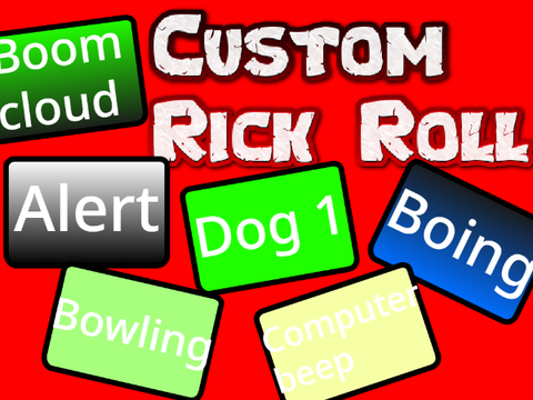 Custom Rick roll but with a range of instruments