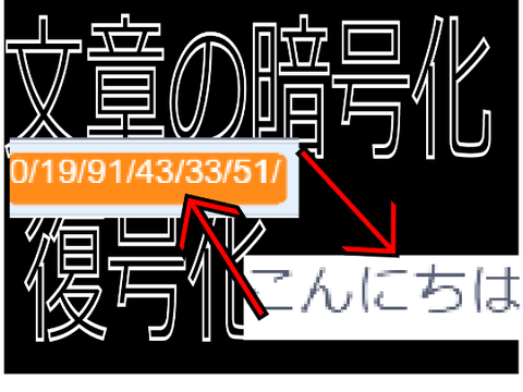 文字を暗号化し復元する(漢字対応)