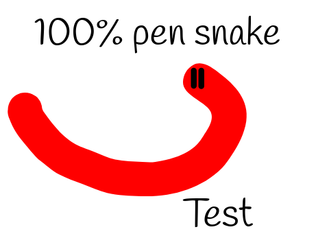 100% pen snake | test