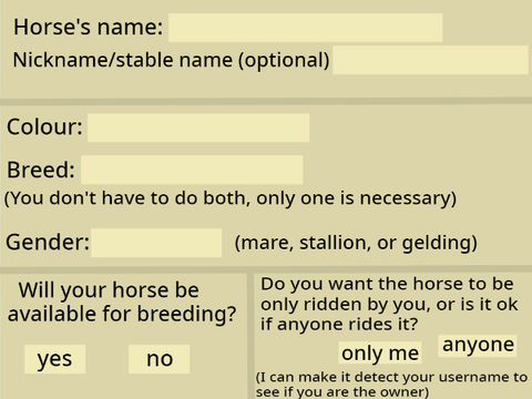 Form to board a horse at ധilloຟ ധiຖd Stables
