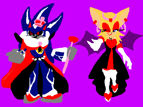 King NEO Metal Sonic and Queen NEO Rayven Coronation Day Looks (Mobius Forms)