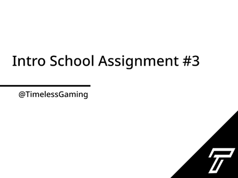 Intro School Assignment 3 | TLG