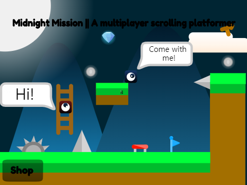 Midnight Mission Part 2 || ☁️ A multiplayer scrolling platformer                    #games #all #art