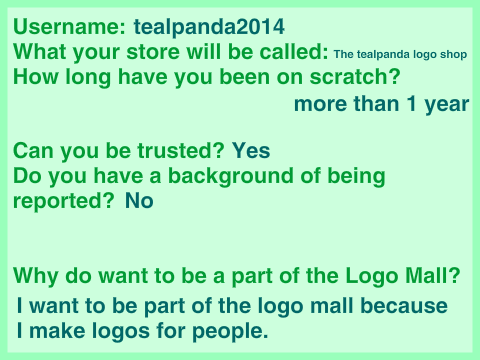 Logo Mall Store Sign Up - tealpanda2014