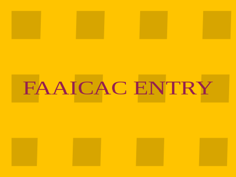 - FAAICAC Entry -