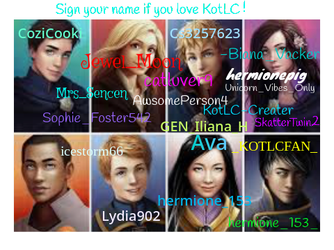Sign your name if you love KOTLC!! ❤ ♡ ❤ remix remix remix remix remix remix remix