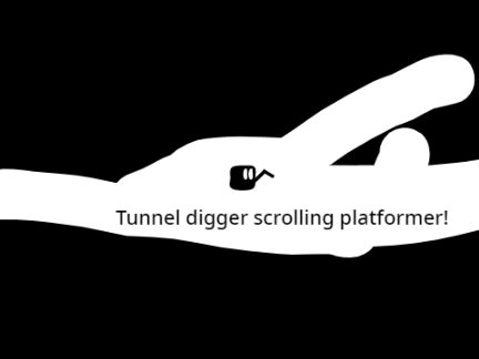 Tunnel digger: an annoying scrolling platformer maze 