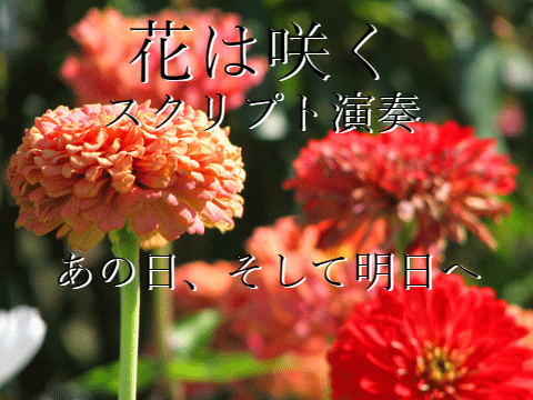花は咲く　NHK「明日へ」東日本復興支援ソング  　スクリプト演奏 