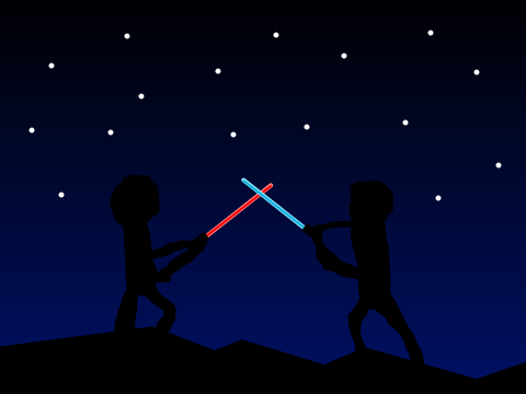 Lightsaber battle