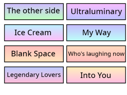 My favorite songs!!
