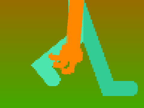 A strangely tall figure walks down the road