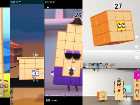 Real is Numberblocks 23,24,26,27 and 28