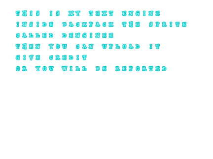 Text engine || use with credit
