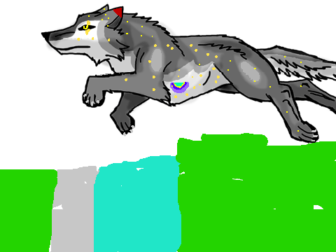 this is moondrop101 cat profile pic thing  but as wolf