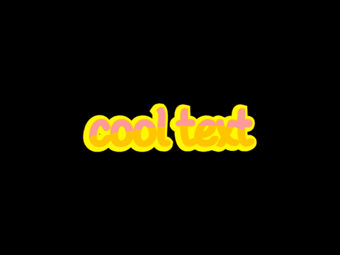 trying to make a cool text on scratch