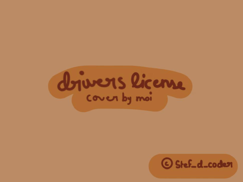 「 drivers license - cover by steffi 」✧
