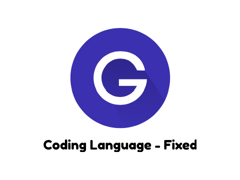 Coding Language - Fixed