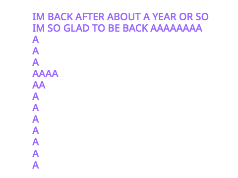 GUESS WHOS BACKKKKK
