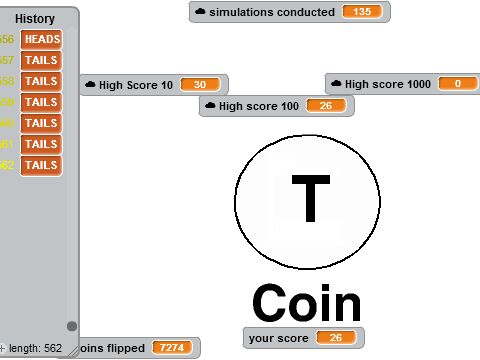Coin flipper (Simulation)
