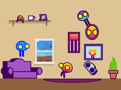 Mango dances to his jam in his living room with 2 buddies. 