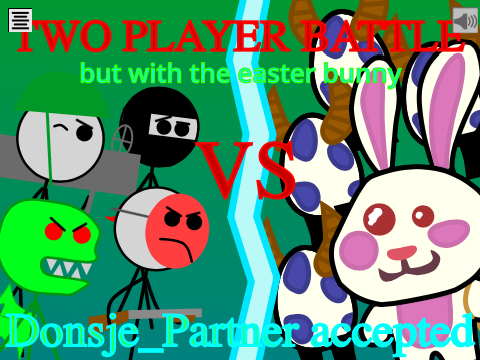 2 player battle but with easter bunny