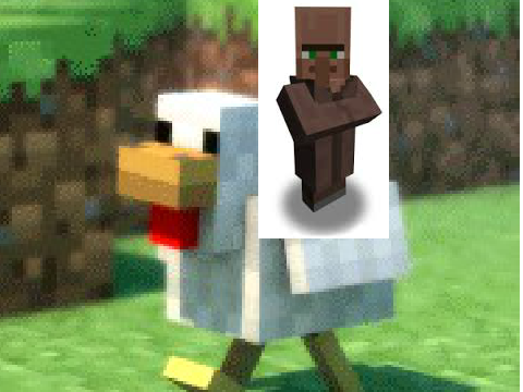 Add yourself riding the happy chicken 