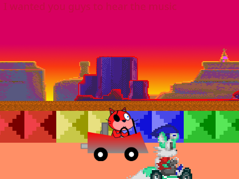 Add yourself racing in GBA Sunset Wilds: Dodging a Blue Shell Without Items