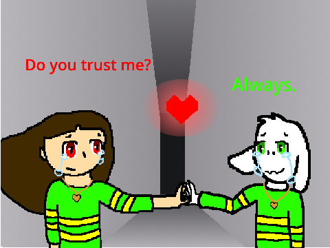 More Chara and Asriel art (because I had to)