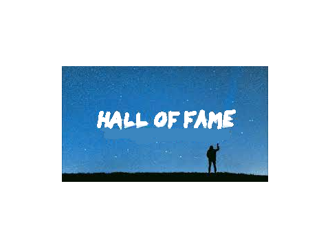 hall of fame with lyrics on notes and credits