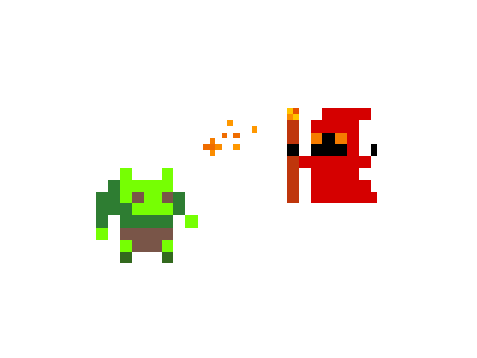 torch boy and goblin