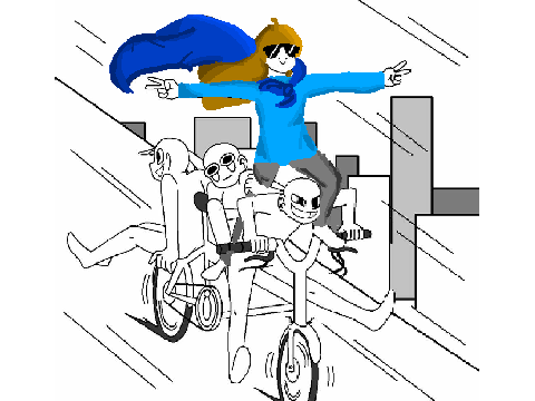Add yourself with you and your friends at the Bike Park remix