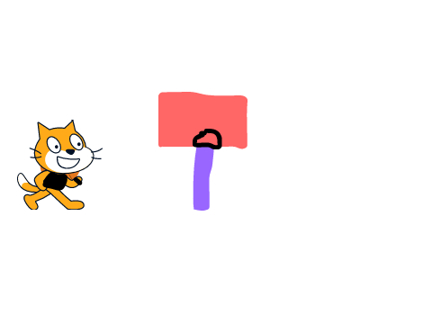 Cat makes basket