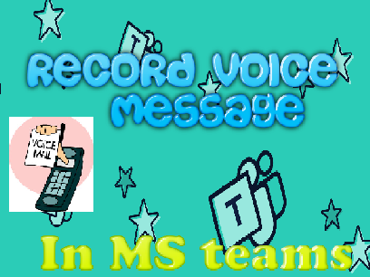 ✐How to record a voicemail in teams
