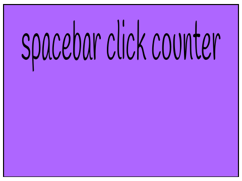 spacebar click counter